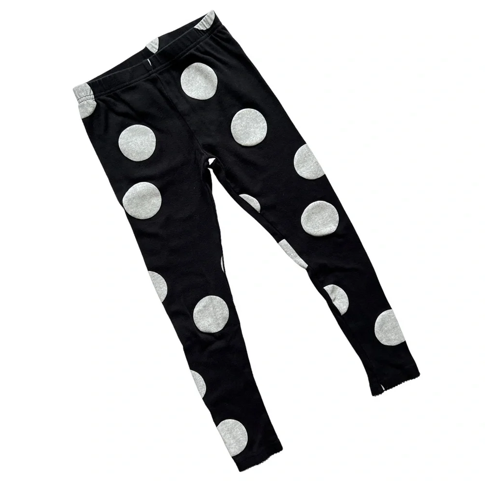 CARTER’S “Need S’More Sleep” Black Silver Cotton Polka Dot Pajama Set Sz 6/6A